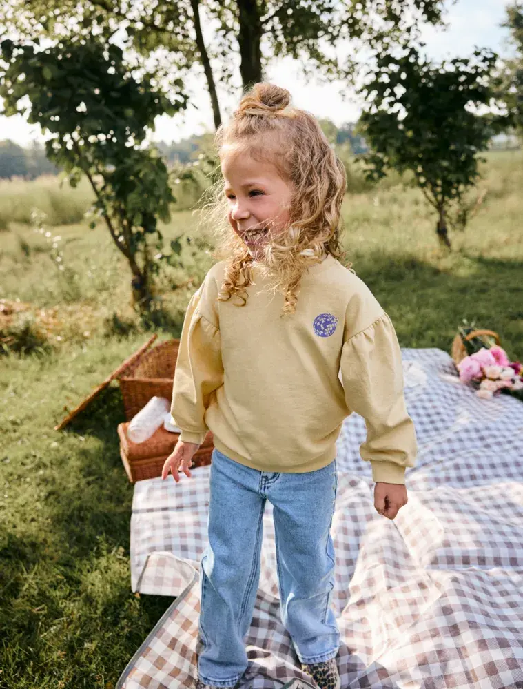 Daily7 Sweater Print Reed Yellow