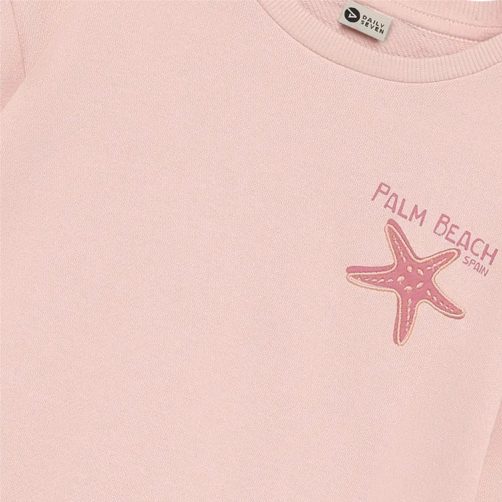 Daily7 Sweater Backprint Silver Pink