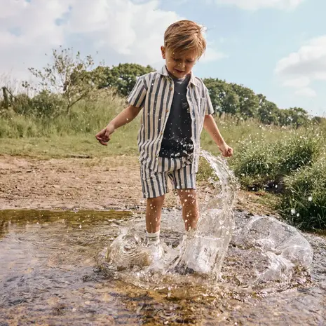 Daily7 Shorts Cotton Stripe Thunderstorm
