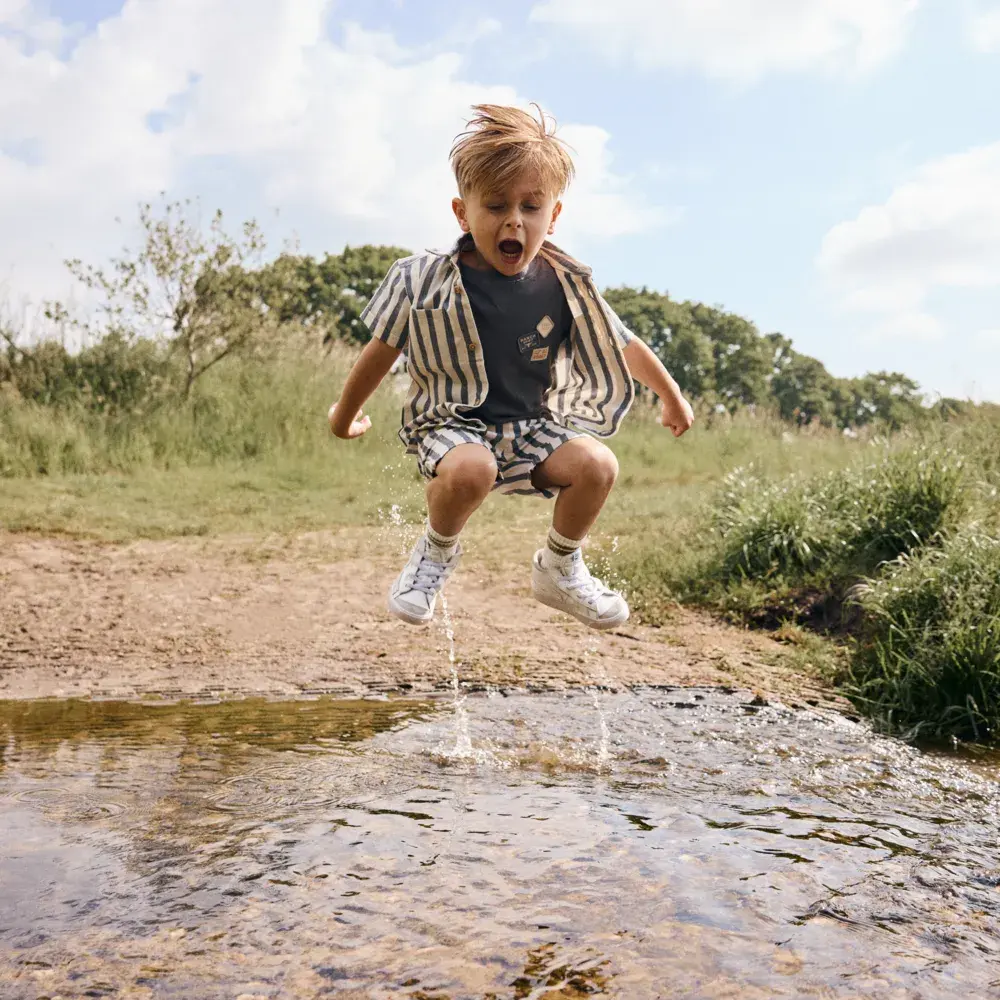 Daily7 Shorts Cotton Stripe Thunderstorm