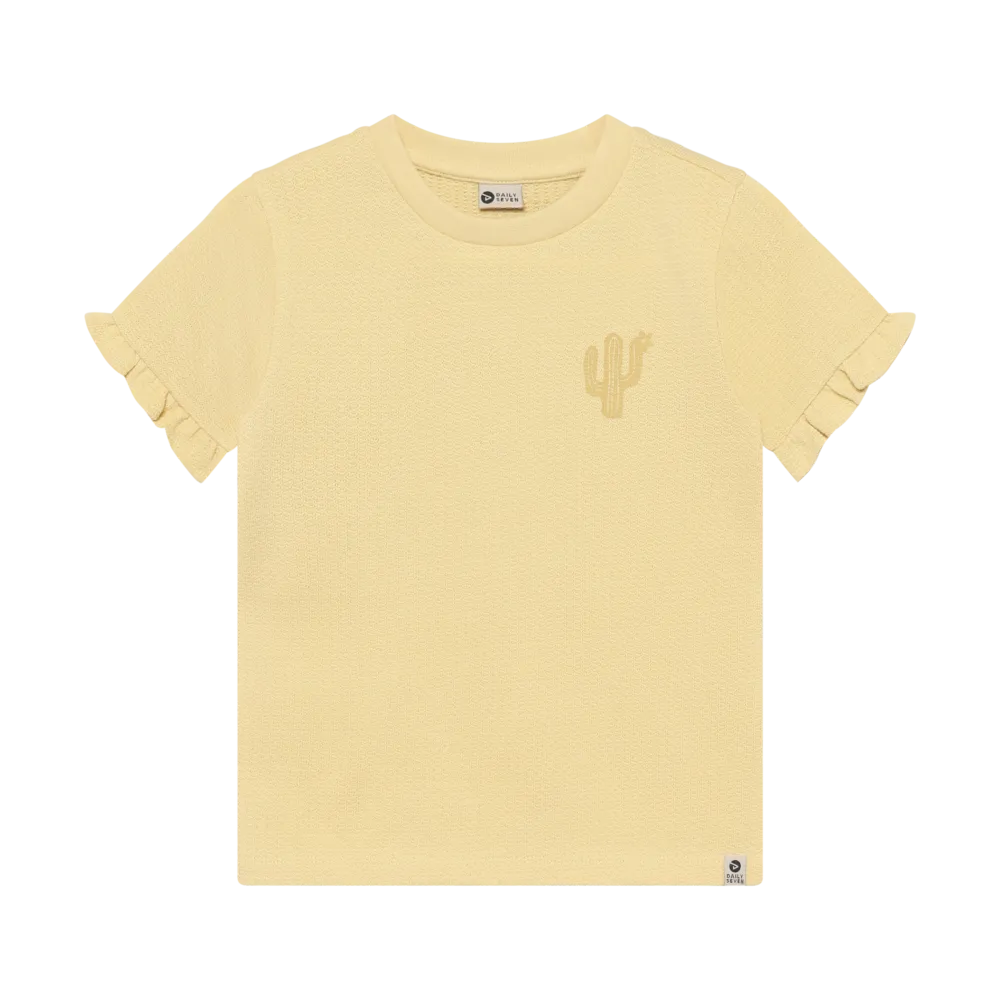 Shirt Ruffle Backprint Reed Yellow afbeelding