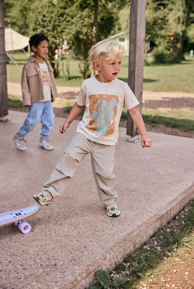 Daily7 Shirt Nappy Print Sandshell