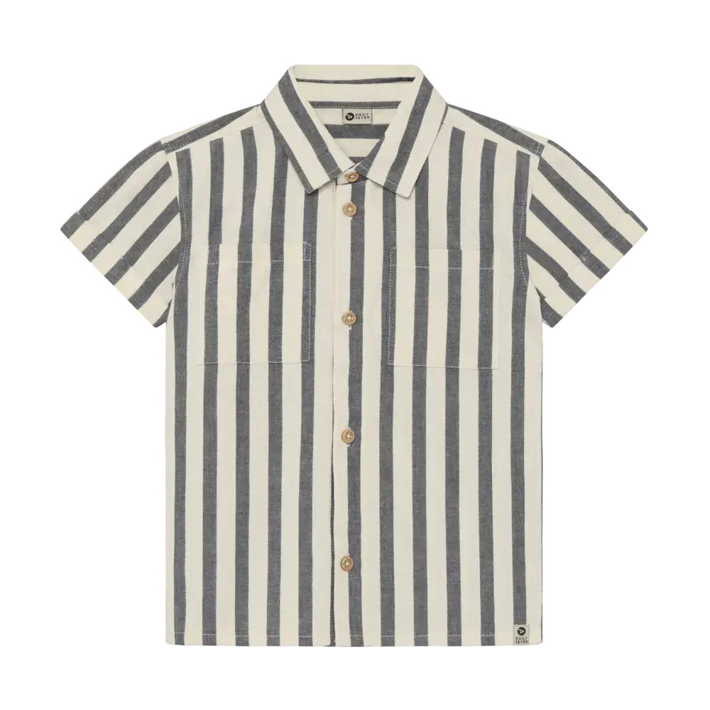 Daily7 Shirt Stripe Cotton Thunderstorm