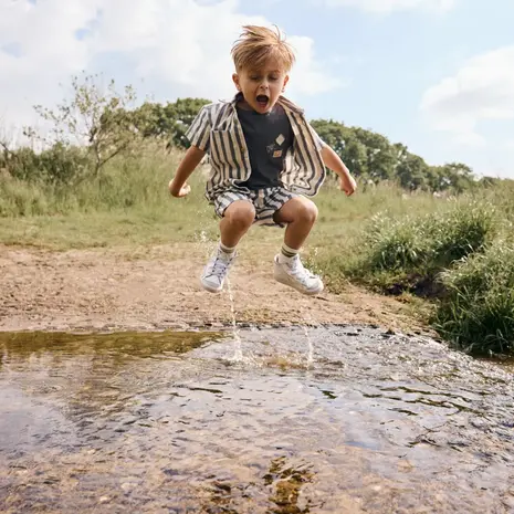 Daily7 Shirt Stripe Cotton Thunderstorm