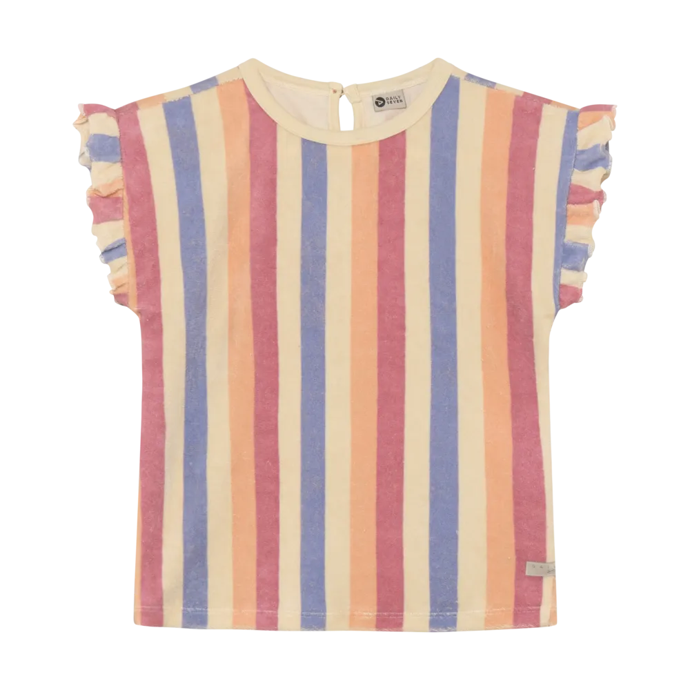 Shirt Terry Striped Heather Rose afbeelding