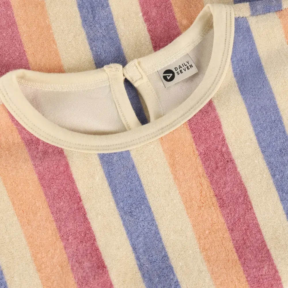 Daily7 Shirt Terry Striped Heather Rose