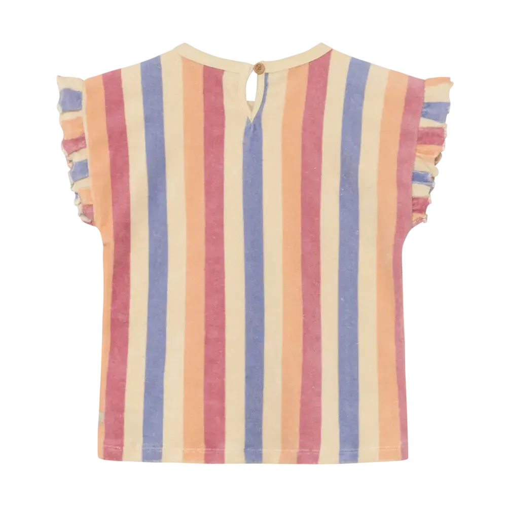Daily7 Shirt Terry Striped Heather Rose