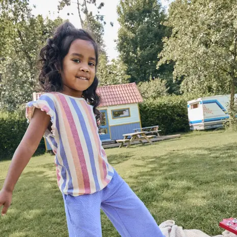 Daily7 Shirt Terry Striped Heather Rose