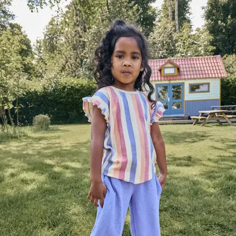 Daily7 Shirt Terry Striped Heather Rose