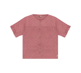 Daily7 Shirt Ruffle Broderie Heather Rose