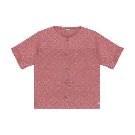 Daily7 Shirt Ruffle Broderie Heather Rose