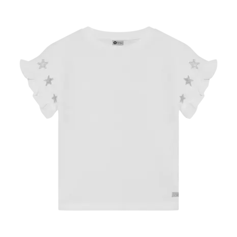 Daily7 Shirt Embroidery Sleeve Egret