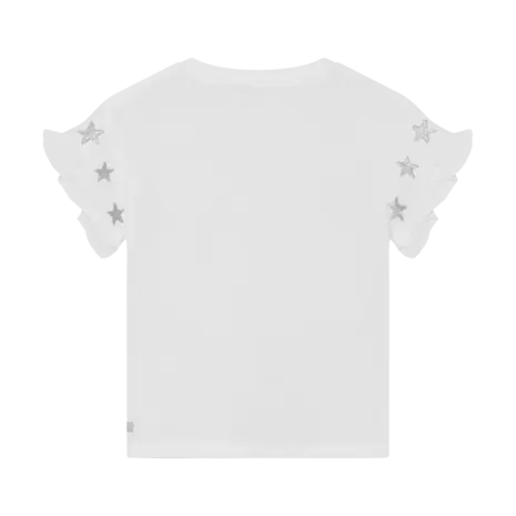 Daily7 Shirt Embroidery Sleeve Egret