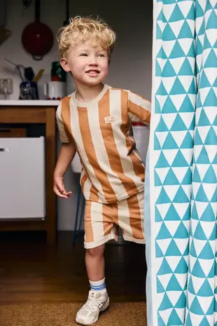 Daily7 Shirt Big Stripe Sandstone