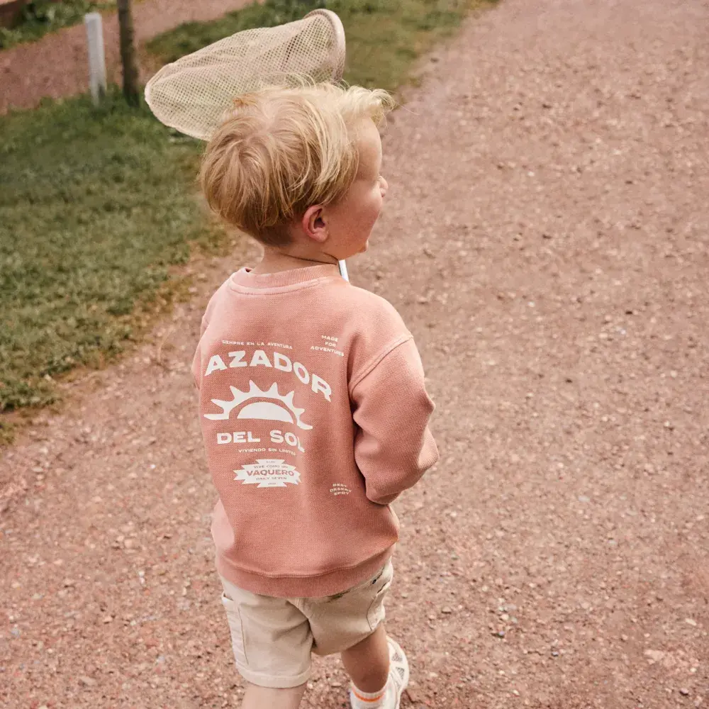 Daily7 Sweater Oversized Backprint Sandstone