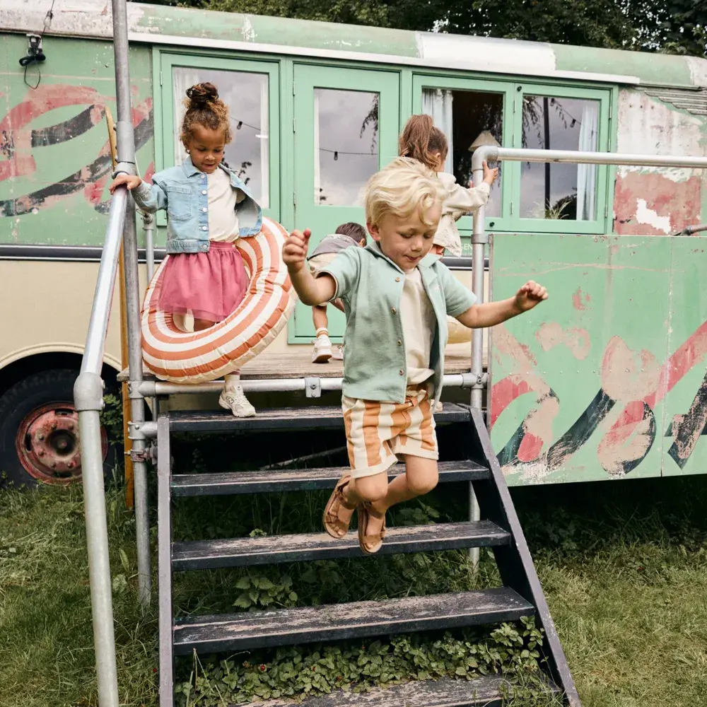 Daily7 Shorts Big Stripe Sandstone