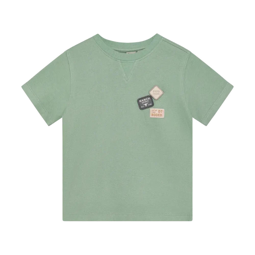 Daily7 Shirt Basic Badge Green Milieu