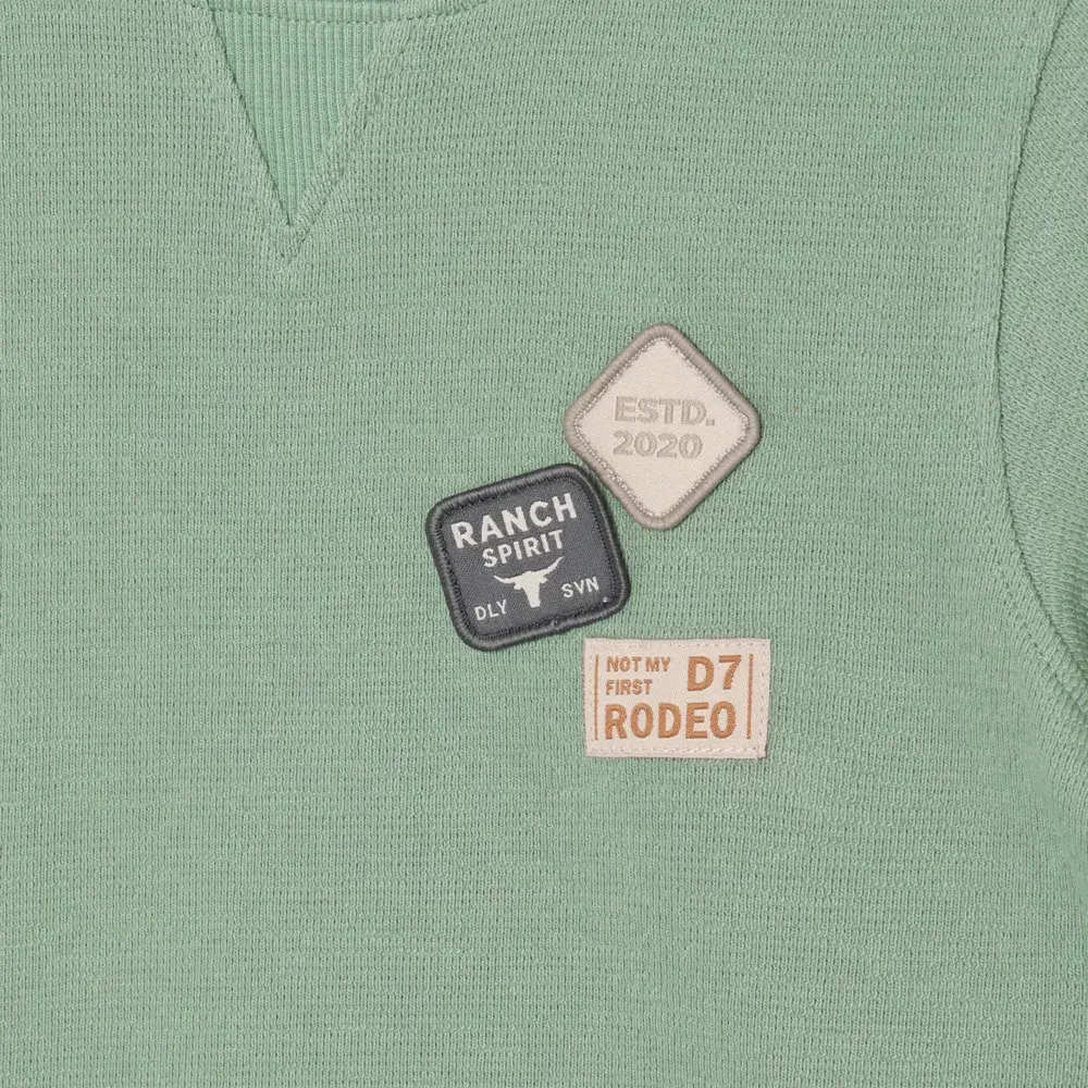 Daily7 Shirt Basic Badge Green Milieu