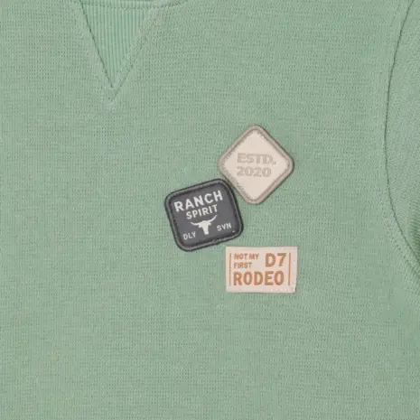 Daily7 Shirt Basic Badge Green Milieu