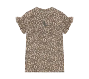 Daily7 Shirt Dress Allover Print Sandshell