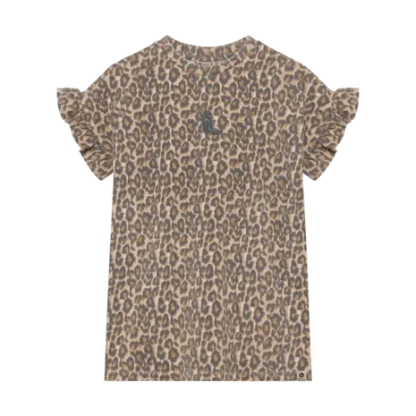 Daily7 Shirt Dress Allover Print Sandshell