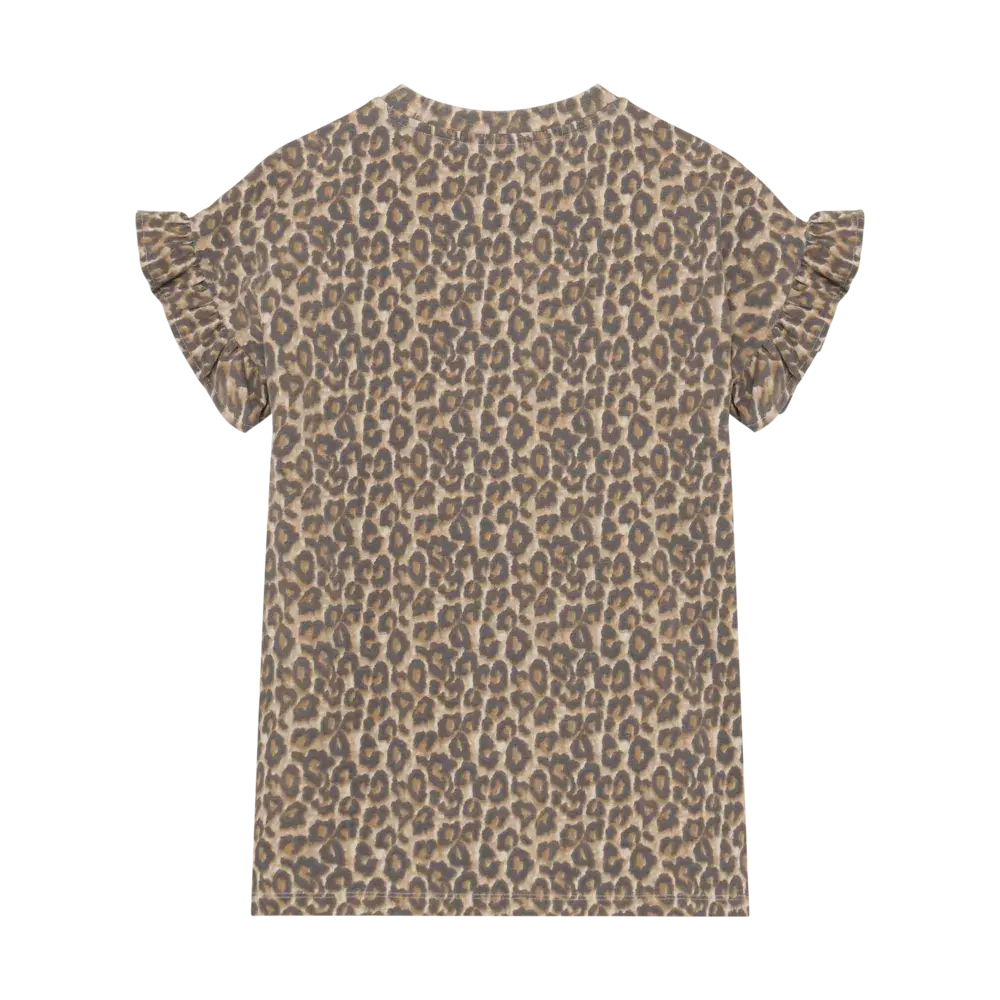 Daily7 Shirt Dress Allover Print Sandshell