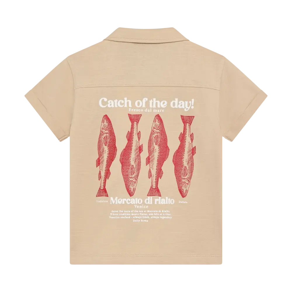 Daily7 Shirt Fancy Polo Latte Sand