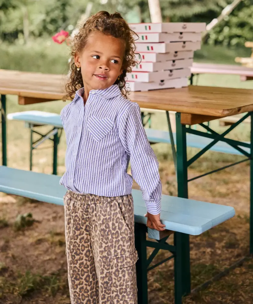 Daily7 Pants Wide Cargo Print Sandshell