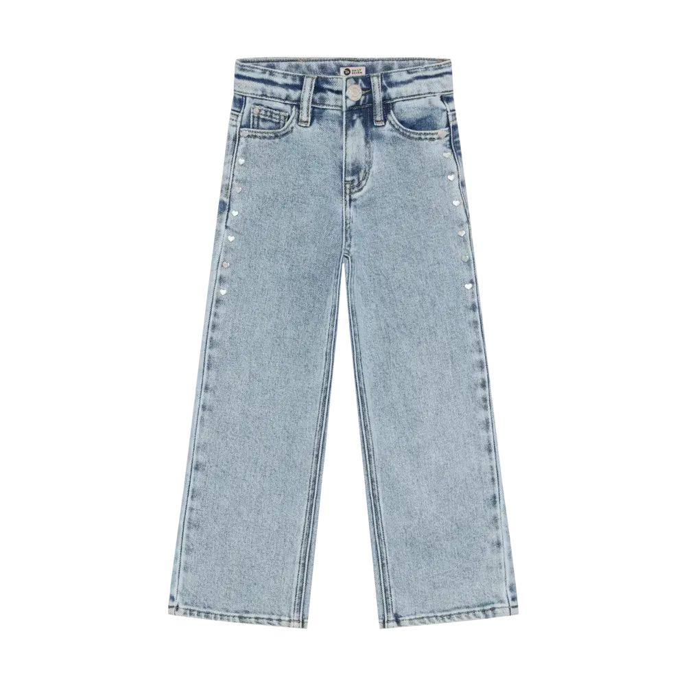 Daily7 Jeans Wide Fit Studs Blue Denim
