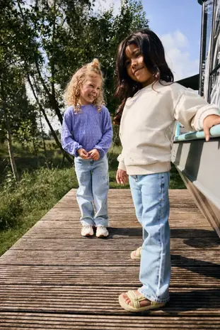 Daily7 Jeans Wide Fit Studs Blue Denim