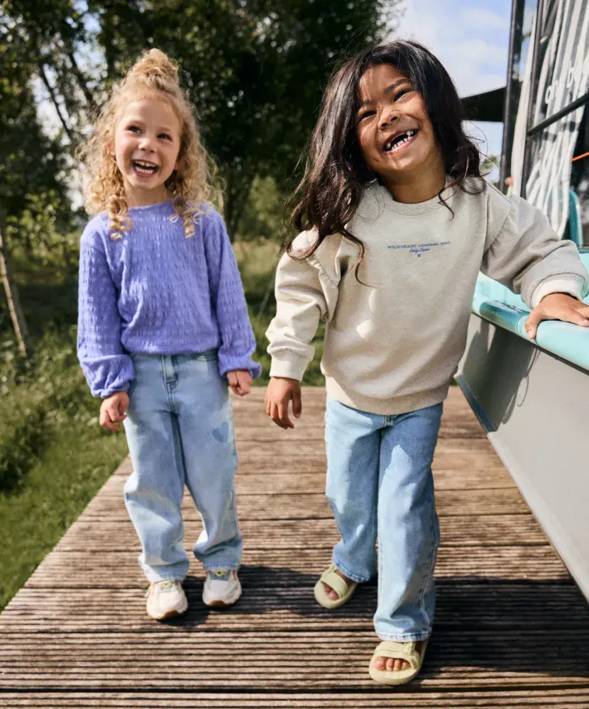 Daily7 Jeans Wide Fit Studs Blue Denim