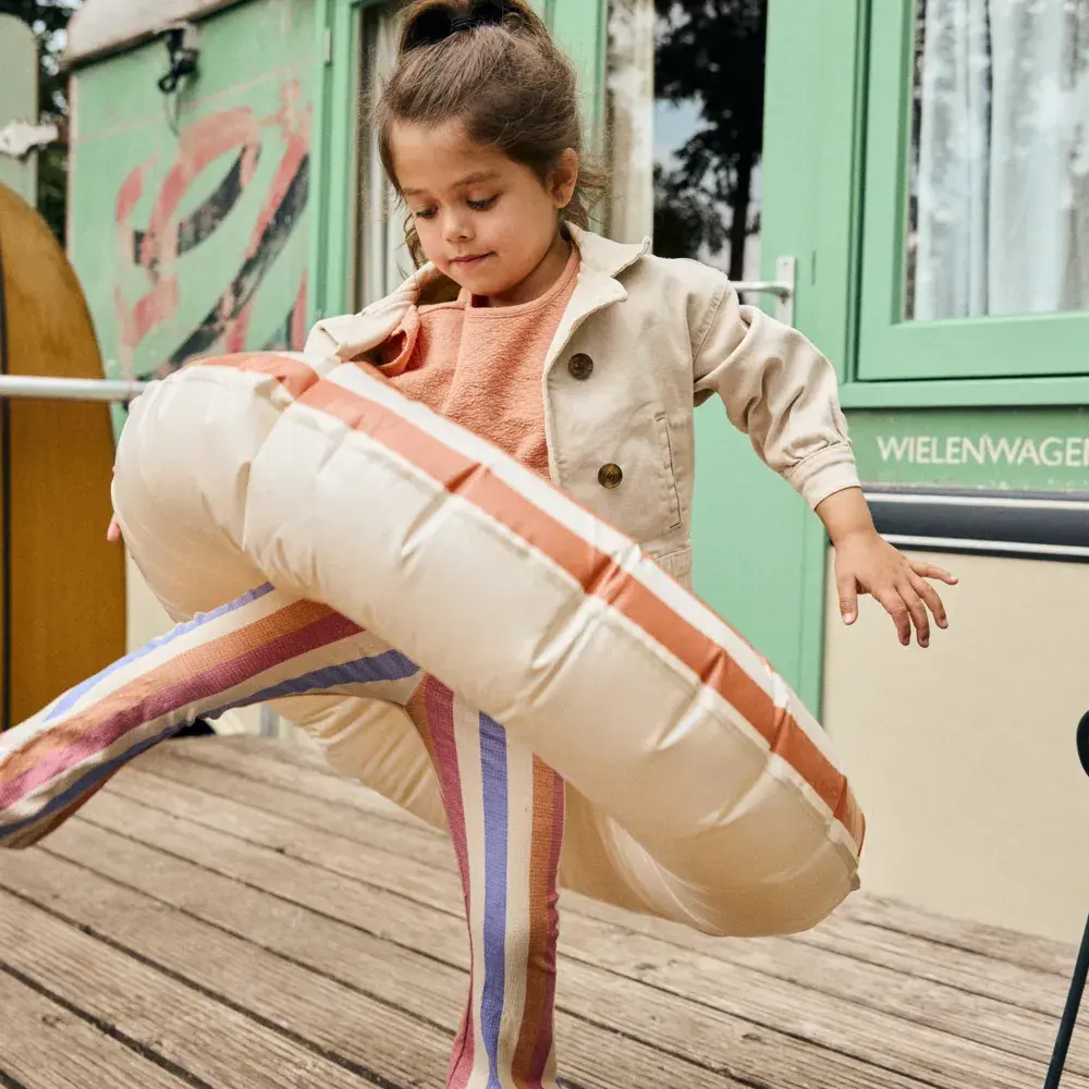 Daily7 Legging Flared Striped Heather Rose