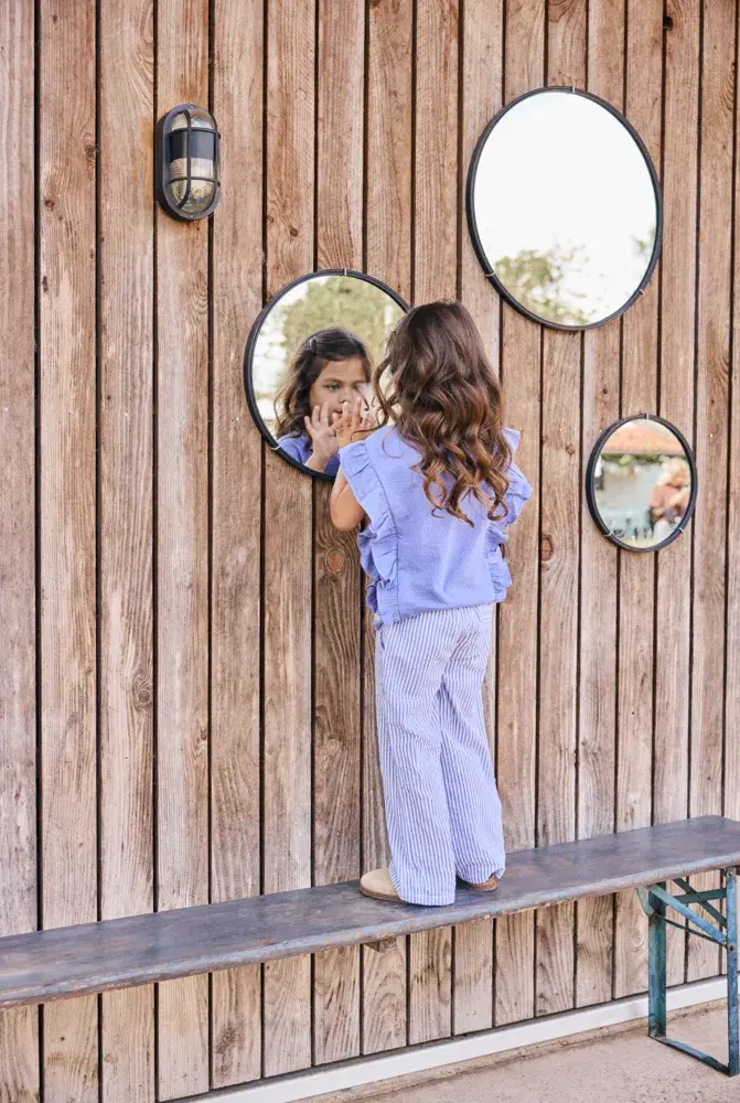 Daily7 Pants Wide Striped Lolite