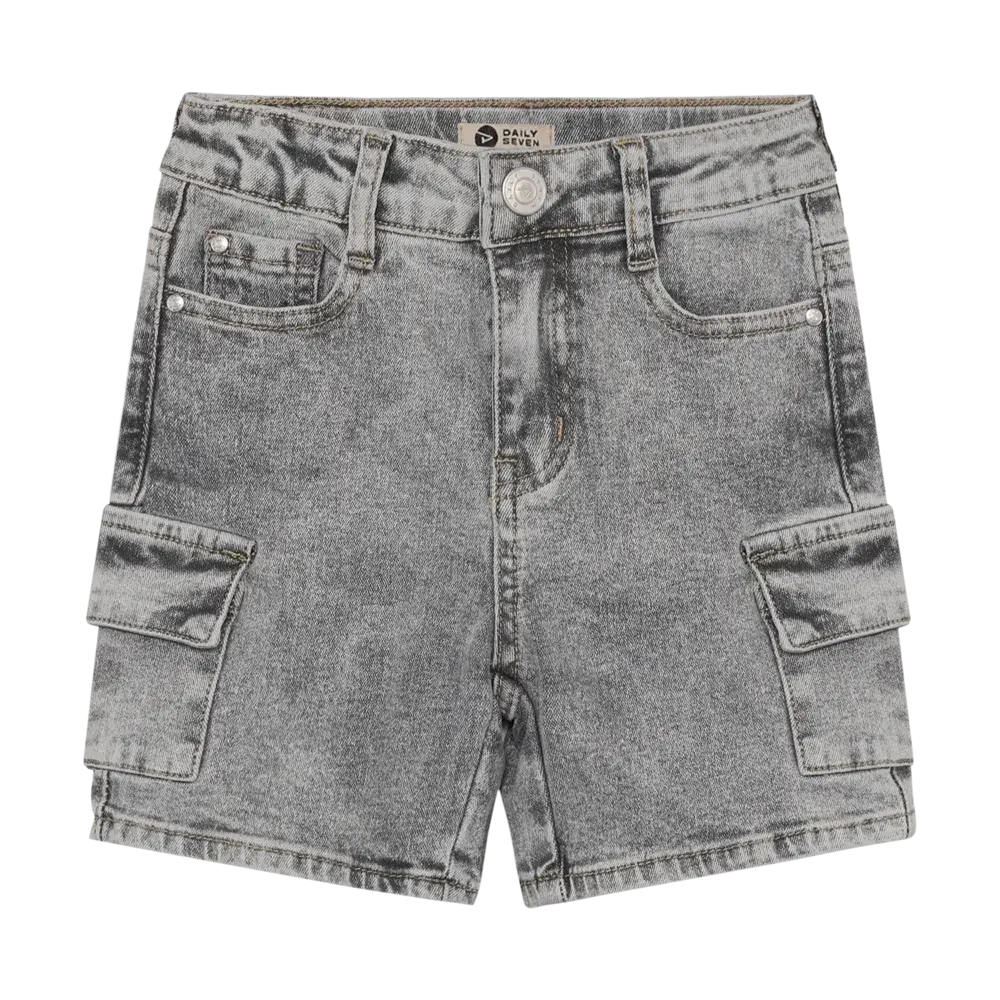 Daily7 Jeans Cargo Shorts Grey Denim