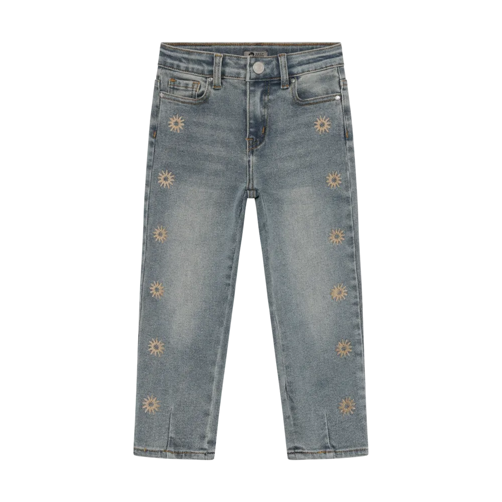 Jeans Mom Fit Embroidery Used Medium Denim afbeelding