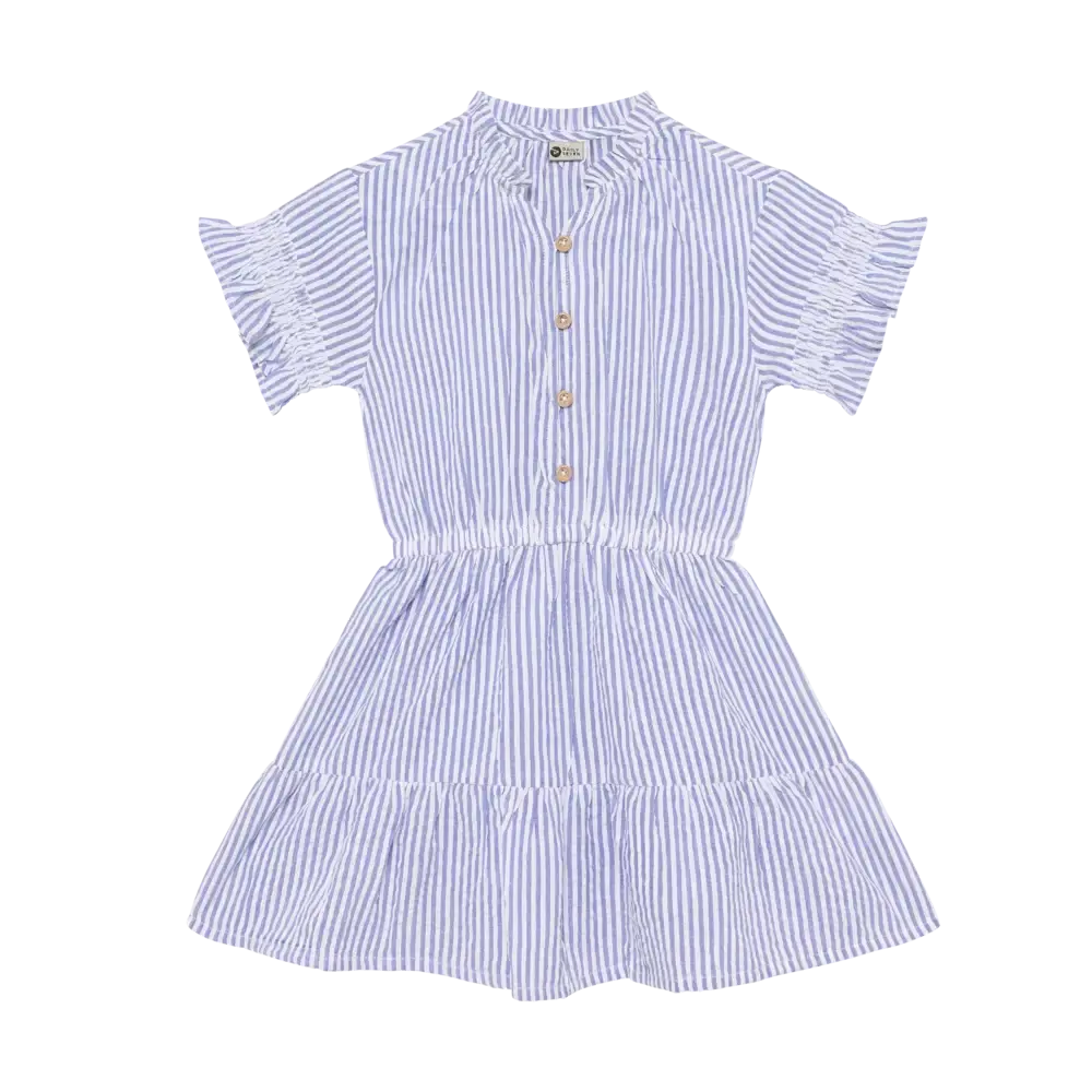 Daily7 Dress Stripe Ruffle Lolite