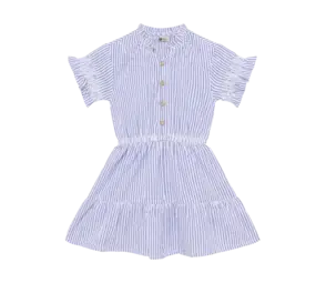 Daily7 Dress Stripe Ruffle Lolite Daily7 Dress Stripe Ruffle Lolite