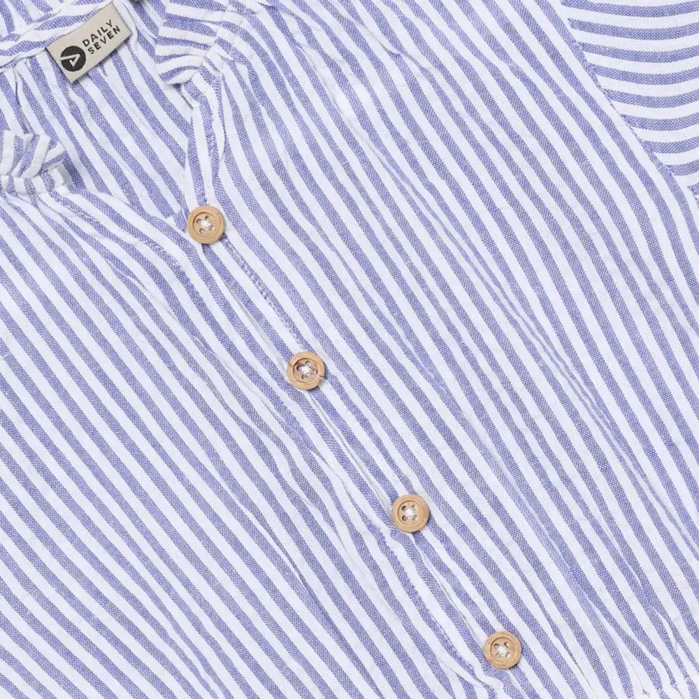 Daily7 Dress Stripe Ruffle Lolite