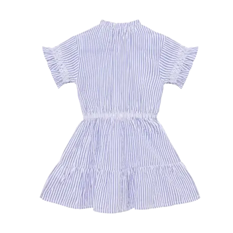 Daily7 Dress Stripe Ruffle Lolite