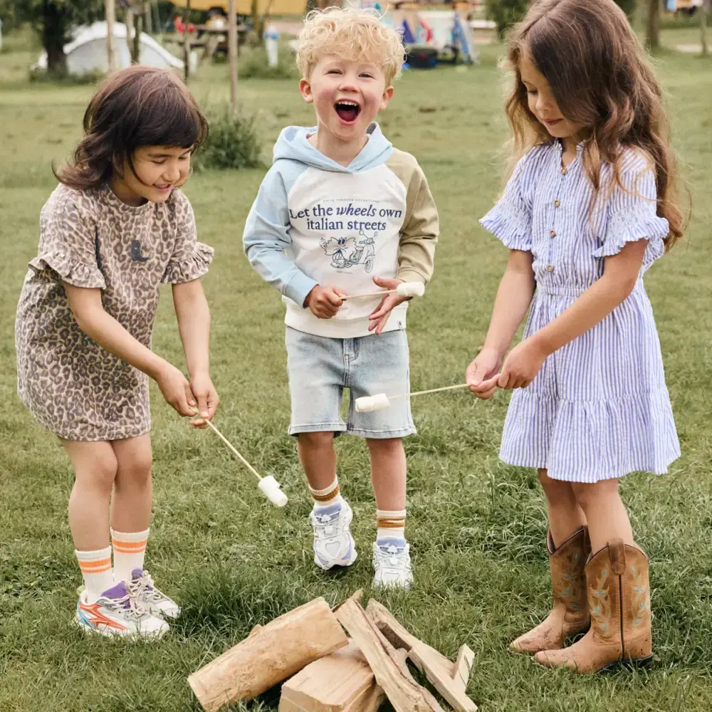 Daily7 Dress Stripe Ruffle Lolite