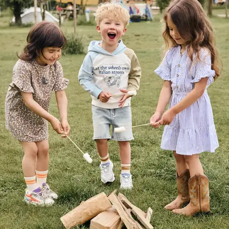 Daily7 Dress Stripe Ruffle Lolite