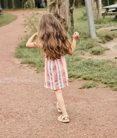 Daily7 Dress Striped Heather Rose