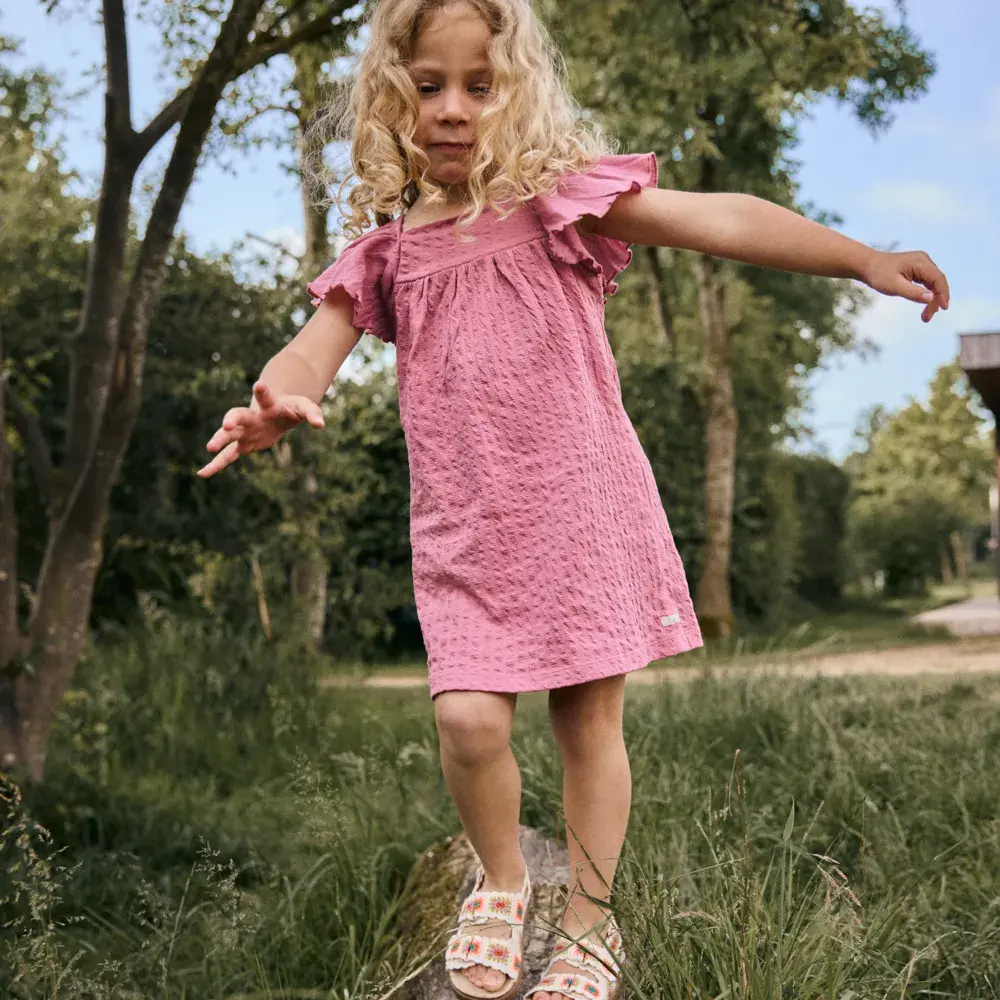 Daily7 Dress Wide Sleeve Heather Rose