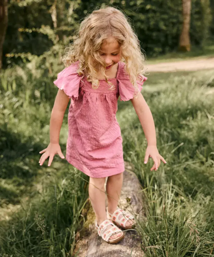 Daily7 Dress Wide Sleeve Heather Rose