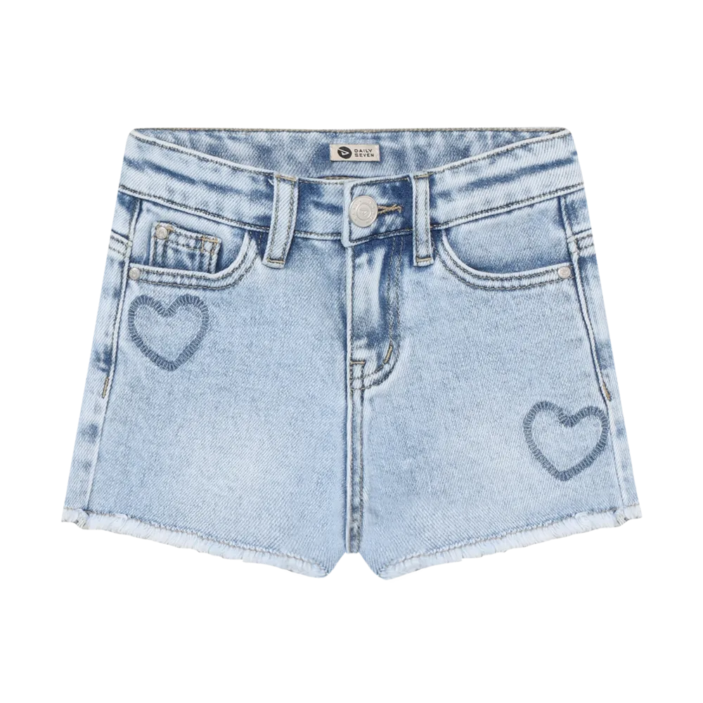 Jeans Shorts Heart Blue Denim afbeelding
