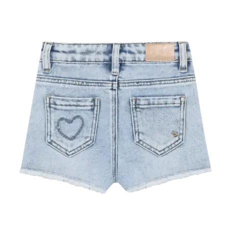Daily7 Jeans Shorts Heart Blue Denim