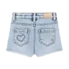 Daily7 Jeans Shorts Heart Blue Denim