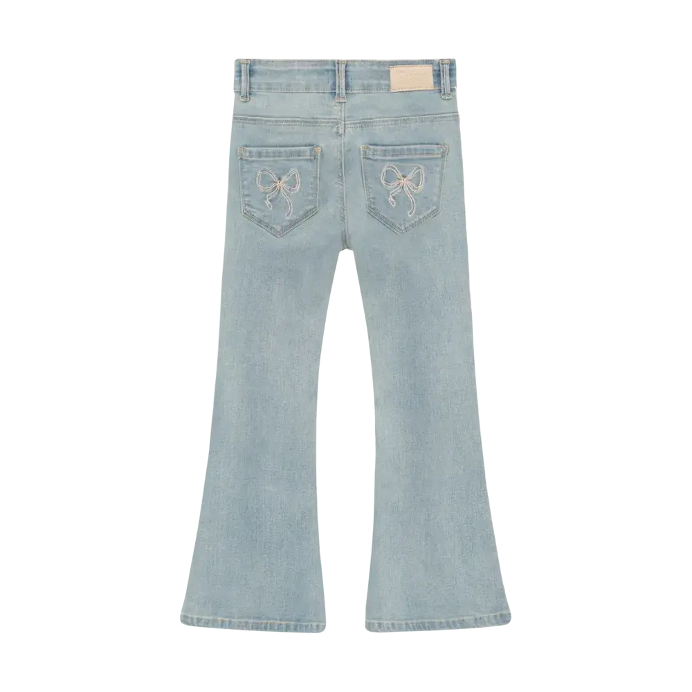 Daily7 Jeans Flared Fit Bow Medium Blue Denim