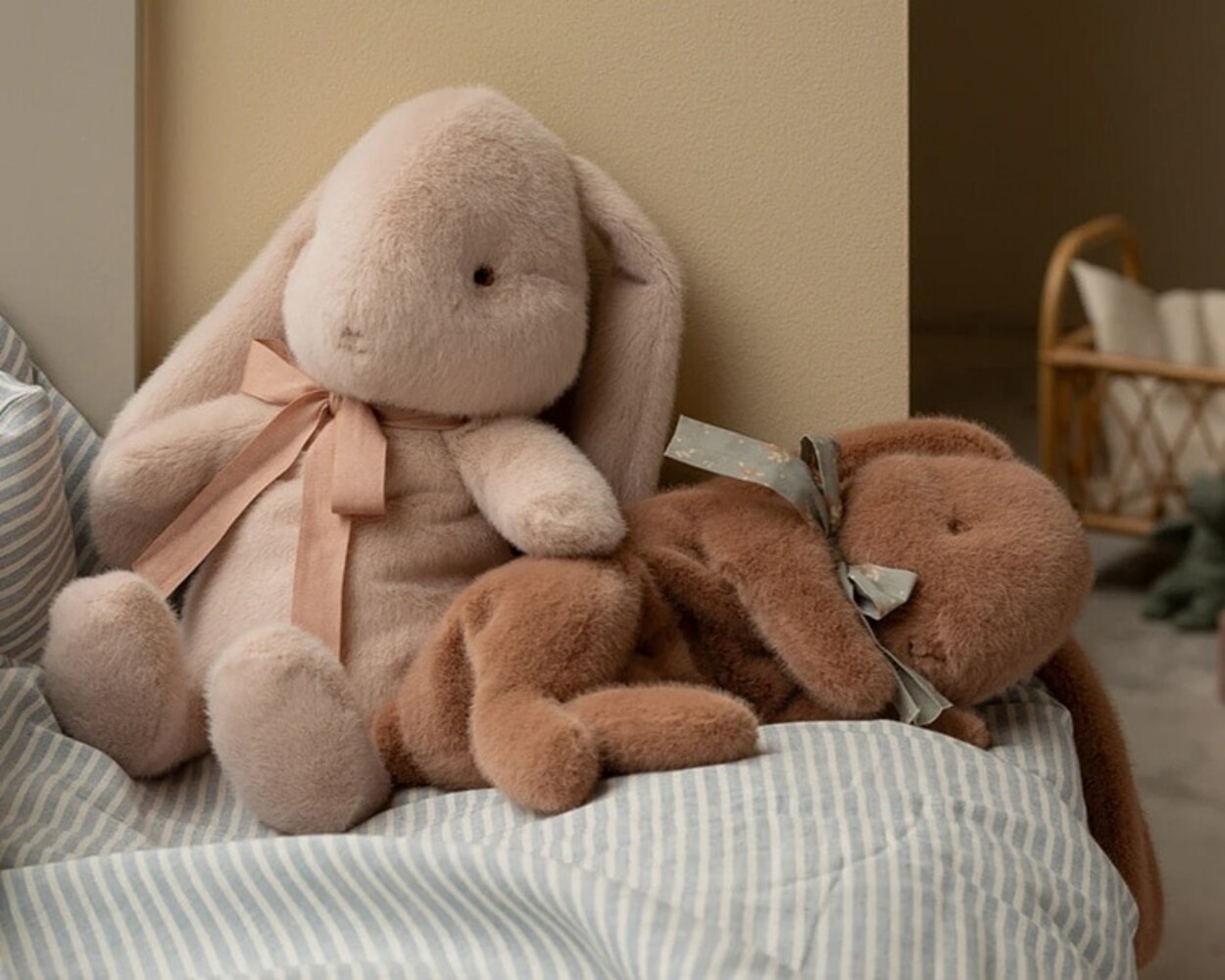 Maileg Sleeping Bunny Plush Small Powder