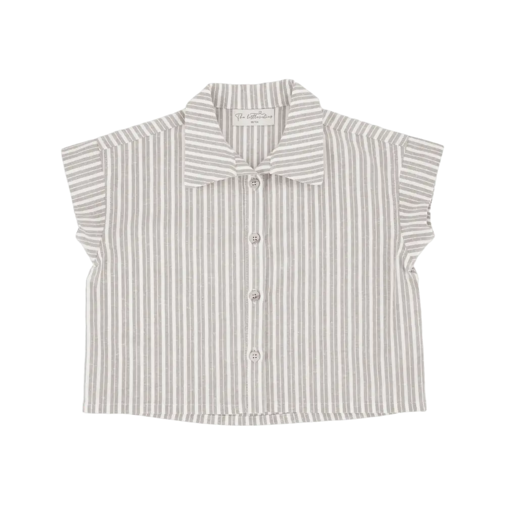The littlecuties Blouse Fine Stripe Taupe